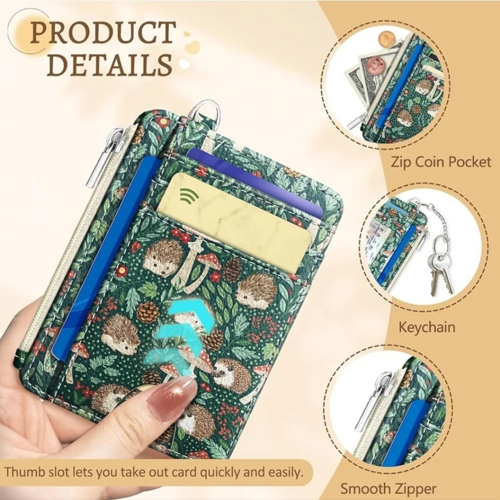 Floral Card Organizer with ID Window